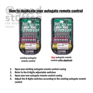 [SG FREE ] Universal 8 Dip Switch Fixed Code Smc5326P-3 330Mhz Remote Control for Autogate, Garage D