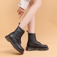 KY/16 Lychee Pattern Dr. Martens Boots Women's Soft First Layer Cowhide Women's Boots plus Size Couple Boots Fashion Tre