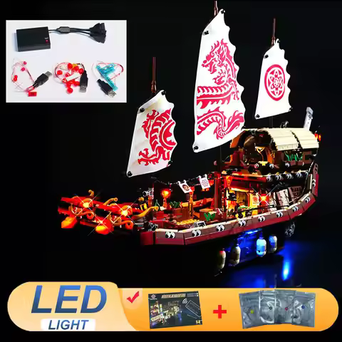 LED Light Kit For LEGO 06057 Destiny Boat Compatible 70618 Lamp DIY Gift (Not Include Building Block