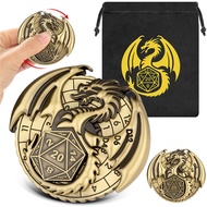 Creative Dragon Wings Shape Metal DND Dice Roulette 7-in-1 Spinning Dice Roller for Table Board Role