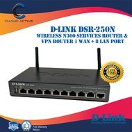 D-LINK DSR-250N Wireless N300 Services Router & VPN Router 1 Wan + 8 LAN Port Support UNIFI & TIME