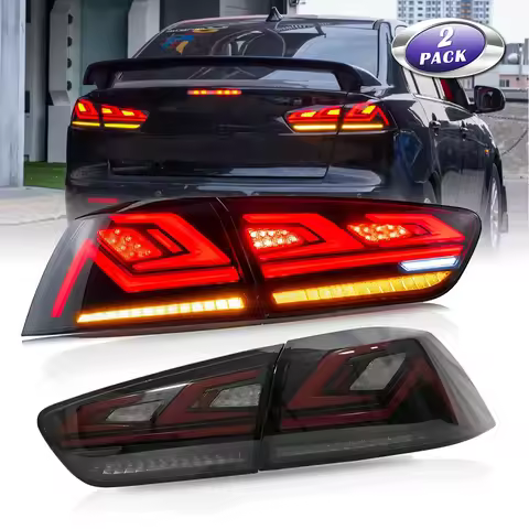 LED Taillights Rear TailLamp For Mitsubishi Lancer & EVO X 2008-2020 w/3D Scanning Dynamic Animation