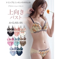 [Direct Form Japan] Nissen_  Flower Bra and Panties Set (Flower Bouquet Pattern) (Triumph)