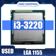 ใช้เกือบใหม่เดิม Intel CPU หลัก I3-3220 I3ที่ประมวลผล3220 3M แคช LGA1155 3.30 GHz ซีพียูตั้งโต๊ะ CPU สนับสนุนเมนบอร์ด B75
