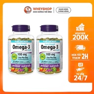 Fish oil supplement pills - Combo of 2 jars of Omega 3 Triple Strength With C0Q10 (80 pills) - WHEYS