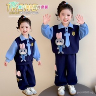 Girl's Bunny Police Officer Costume Children Judy Hopps Casual two-piece set