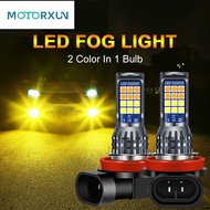 1Pc Lampu LED  Putih H8 H9 H11 Dua Warna untuk Headlight Fog lamp H4  H3 Mobil Lampu Depan LED 9005 