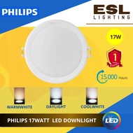 PHILIPS ESL Lighting  Home Lighting Lampu rumah Philips LED Recessed Downlight Meson 17W Round 59466