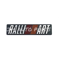 RALLIART Emblem Decal Logo Name (Size 4.65" x 0.1" x 1.15")
