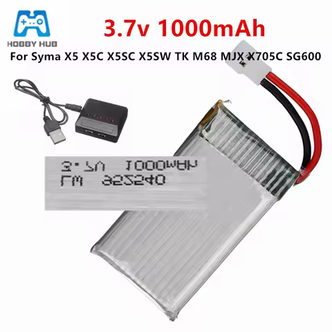952540 3.7V 1000mAh For Syma X5 X5C X5SC X5SW TK M68 CX-30 K60 905 V931 RC Quadcopter Helicopter Spa