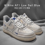 Nike Air Force 1 Sail Blue W Vintage Cream White Blue Small Hook Label Platform Casual Sports Training Running