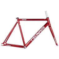 TSUNAMI SNM-100 Red Fixie Frameset | Fixed Gear SNM100 Track Bicycle Frame