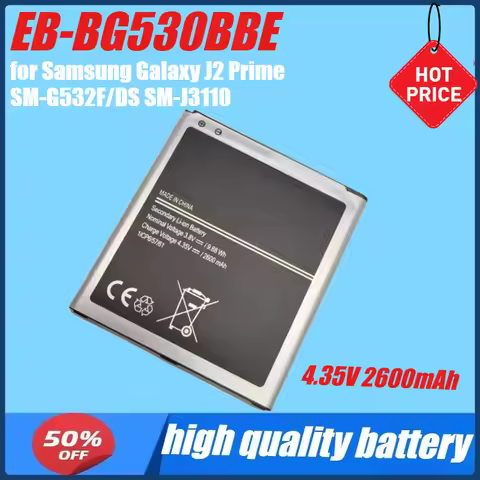 4.35V 2600mAh EB-BG530BBE Battery for Samsung Galaxy J2 Prime SM-G532F/DS SM-J3110 J3109 J500FN SM-J