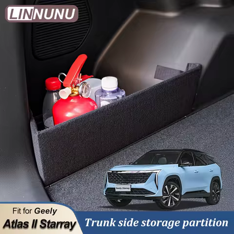 LINNUNU Trunk Side Storage Partition Fit for GEELY Atlas II Starray Boyue L 2022 2023 Car Styling Tr