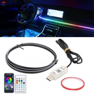 DREAMFOREST 110cm Car Ambient Lights USB APP Control Remote LED Interior RGB Symphony Atmosphere Lam