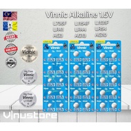 Vinnic Alkaline 1.5V Button Cell Battery 0% HG L736F L1154F L1131F | LR41 LR44 LR54 | AG3 AG13 AG10 