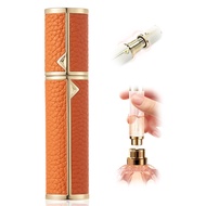 ABTravel 8ml Magnetic Perfume Atomiser with Lychee-Grain Leather 5-Second Refill & Pocket-Size Desig