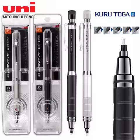 Japan Uni Kuru Toga Mechanical Pencil Set M5-1017 Low center of gravity nanopencil lead 0.5mm Office