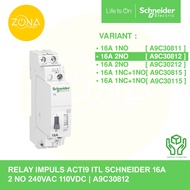 RELAY IMPULS ITL SCHNEIDER 16A 2NO 240VAC 110VDC A9C30812