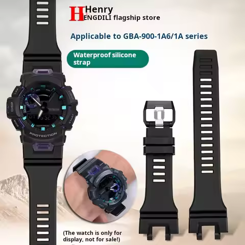 Black Men's Sports bracelet For Casio GBA-900-1/4A/7/900RD/900SM resin silicone watchband GBA 900 ru