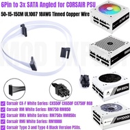 White 3 SATA for CORSAIR RM750i RM850i RM1000i RM750 RM850 RM750x RM850x CX550F CX650F C750F Modular