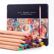 Marco Renoir Coloured Pencils set 24/36/48/72/100/120 color Oily/Water Color Pencils set Tin box Pro