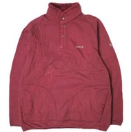 二手 AIGLE 抓絨套頭衫，M 碼，酒RED，8502-96215。