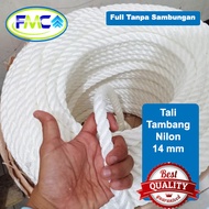 Tali Tambang Besar 14mm 16mm Tali Nilon Permeter Super Kuat Nylon Rope Tali Kapal Tampar Putih Pengi