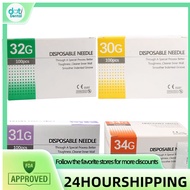 100pcs/box 30G 31G 32G 34G Disposable Needle Small Painless Tattoo Needle Injection Meso Needle surg