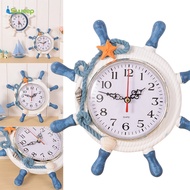 Nautical Beach Wheel Wall Clock Maritime Time Clock Home Wall Decoration