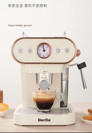 (復古蒸汽) Derlla 德國咖啡機 家用 意式半自動 打奶泡 適用nespresso膠囊/咖啡粉
