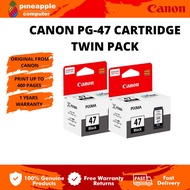 Canon Original PG-47 Black Cartridge (Twin Pack) For E400/460/477/480/470/270/3170/410