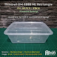 promo Thinwall DM Rectangle 4000ML Isi 10pcs