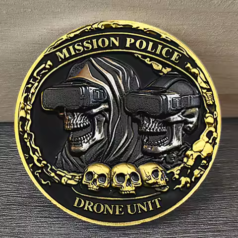 Mission Police Drone Unit Challenge Coin Eyes in The Sky Commemorative Medal Mission Texas Law Enfor