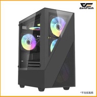 darkFlash - E330M 黑色 M-ATX 機箱 支持360/240水冷 雙玻璃 USB3.0+USB2.0*2 (不連風扇)