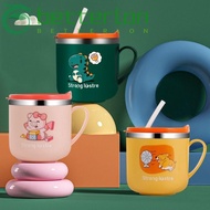 BETTER-LONTIME 250ML Baby Feeding Cup, Leakproof Baby Learn To Drink Straw Cup, Cute Insulation Stai