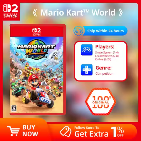 Mario Kart World - Nintendo Switch 2 Games Adventure Action and RPG Genre Switch 2 Editio