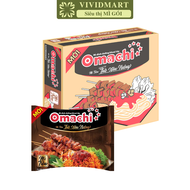 [THÙNG 30 GÓI] - MASAN - Mì trộn Omachi 3 vị: Tôm phô mai trứng muối Xốt Spaghetti Thịt xiên nướng M