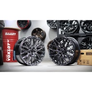 RAXER VOX107 18'',19'' FLOW FORMING (READY STOCK) DARK GRAPHITE/HYPER BLACK SPORT RIM