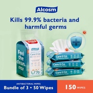 Alcean Antibacterial Wet Wipes/Wet Tissue (50 Wipes) [Expiry Date 09/03/27}