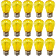 15 Pack S14 LED Bulbs Yellow Christmas Replacement Bulb for Outdoor String Lights 1W Vintage LED Edi