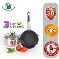 Kalpen Baby BB14 Baby feeding pot set, Baby porridge pot, stainless steel pot set, 14cm non-stick po