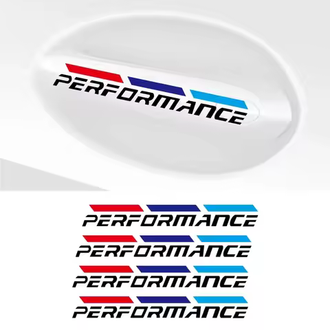 4Pcs Car Door Handel Stickers M Performance Logo For BMW E40 E90 F20 F30 F10 G20 G30 G01 F36 X1 X2 X