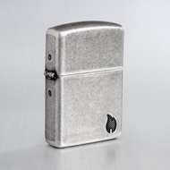 【ZIPPO官方旗艦店】仿古銀雕刻火焰(加厚版)防風打火機 46399