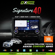 🔧🔥TOYOTA AGH30 TO AH40 JBL DX-PRO SIGNATURE 40 8+256 15.6" PLAYER + OEM 360° CAM/6 WAY CAM/ORI CAM |