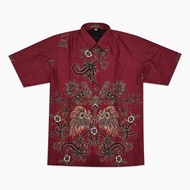 KATUN KEMEJA Men's short-sleeved batik shirt made of dobby cotton KE461, jumbo size 3L 4L 5L