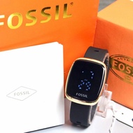 jam tangan Fossil gold LED wanita original water free box