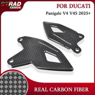 V4 2025 For Ducati Panigale V4 V4S 2025+  Genuine carbon fiber footrest guard Heel side plate Motorc