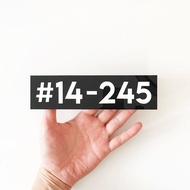 Rectangle Sign - House Unit Number, Door Sign, Gate Sign, HDB Unit Number, Home Unit Number