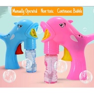 Fish Bubble Gun Blower Bubble Blaster Shooter for Kids with 2 Refill Bottles